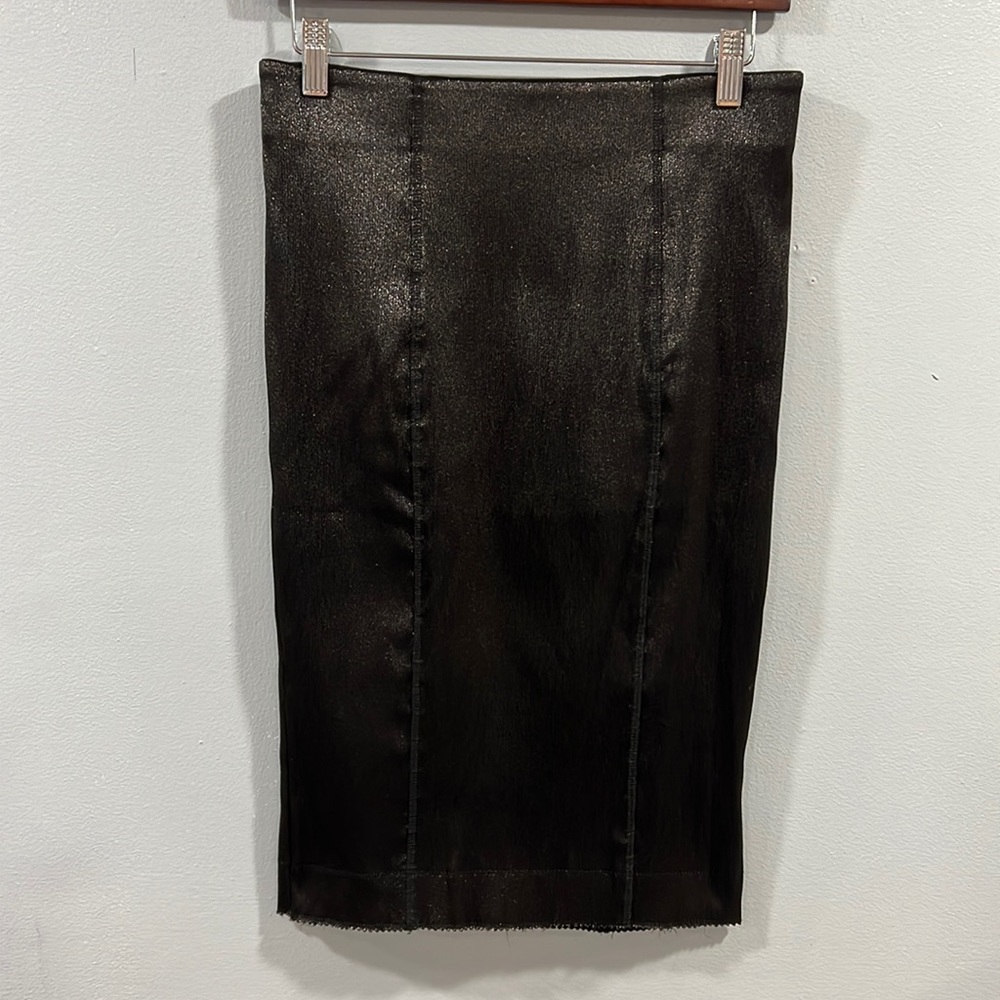 Byron Lars black sparkle stretch skirt NWT